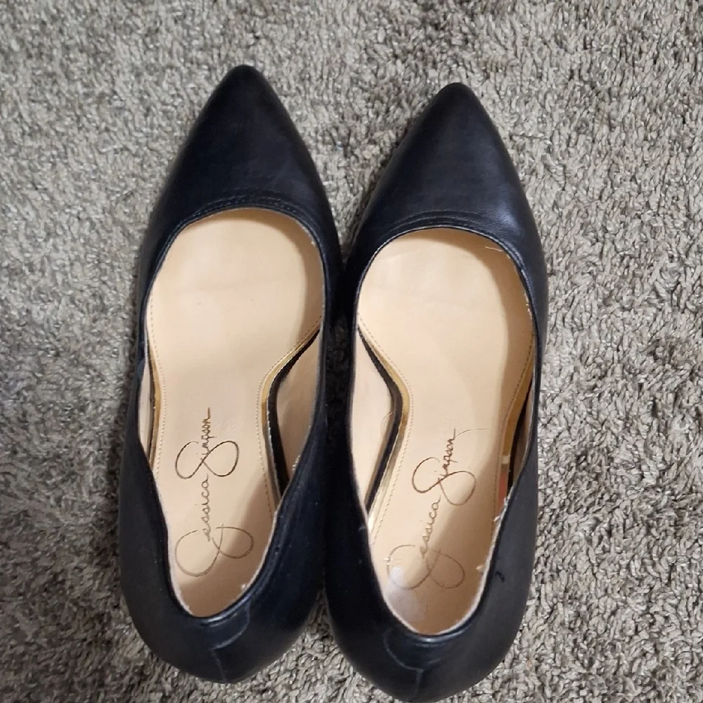 Jessica Simpson Classic Black Slip-On Wedges-9